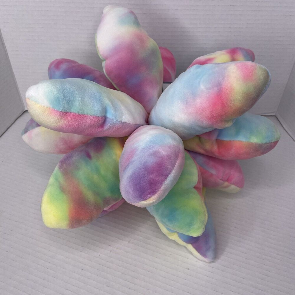 Succulent Pillow Pod‎ NWT Feels Like Squishmallows Rainbow Tie Tye Dye Girly